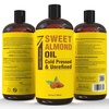 image:imageSeven Minerals Pure Cold Pressed Sweet Almond Oil  Big 32 fl oz Bottle  Unrefined amp100 Natural  For Skin amp Hair with No Added Ingredients  Perfect Carrier Oil for Essential Oils32 Fl Oz Pack of 2