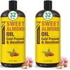 image:imageSeven Minerals Pure Cold Pressed Sweet Almond Oil  Big 32 fl oz Bottle  Unrefined amp100 Natural  For Skin amp Hair with No Added Ingredients  Perfect Carrier Oil for Essential Oils32 Fl Oz Pack of 2